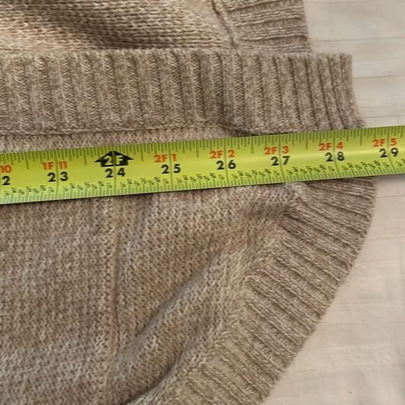 Express Beige Oversized Open Cardigan Knit Sweater Womens Size Extra Small - Picture 7 of 10